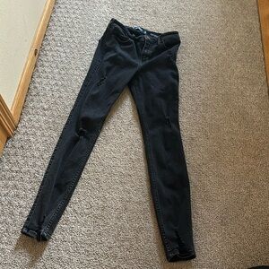 Hollister black mid rise super skinny jeans
